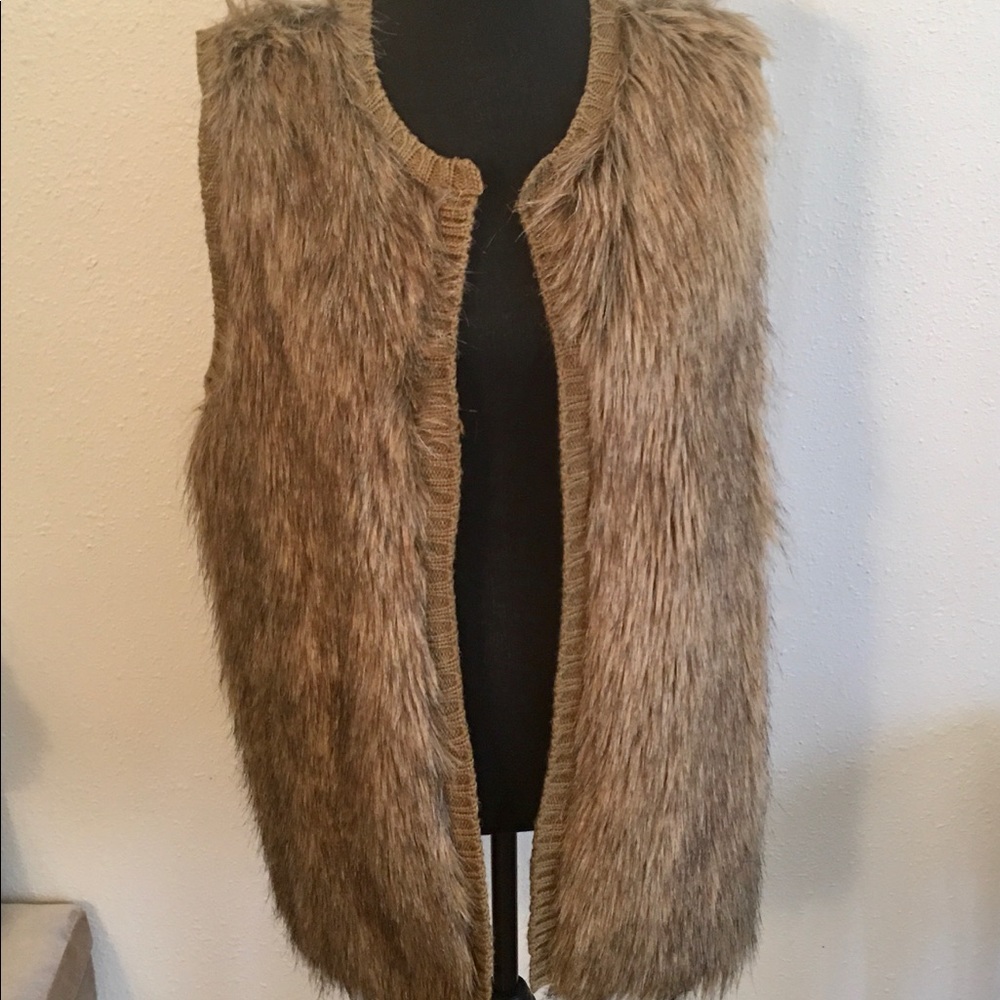 Faux Sweater Vest Taupe